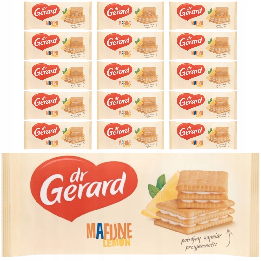 Levně dr Gerard Mafiánské Sušenky s krémem a citronovou příchutí 216 g x 16 kusů