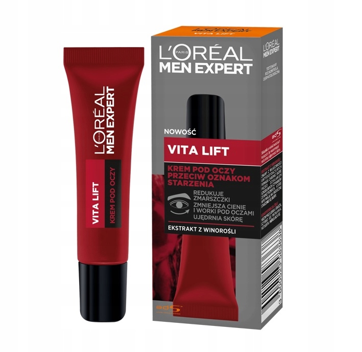 LOREAL MEN EXPERT VITA LIFT KREM POD OCZY PRZECIW OZNAKOM STARZENIA 15ML