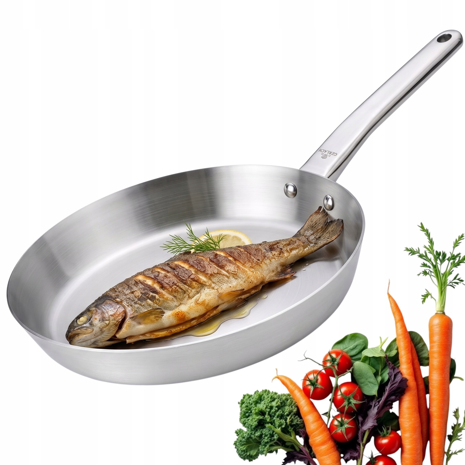Gerlach Prestige patelnia całostalowa 28 cm stal nierdzewna, indukcja