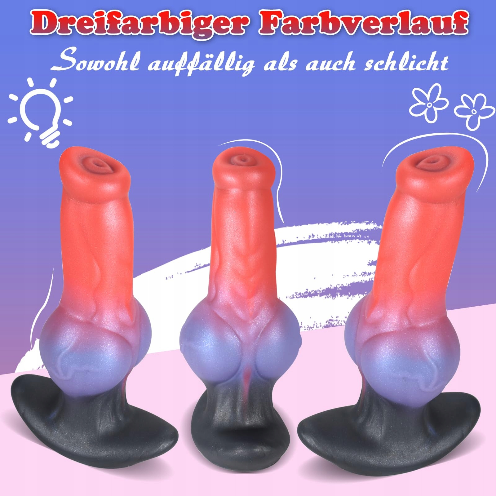 FOXWAND Silikonowy Korek Analny 15cm Dla Mężczyzn i Kobiet Fantazyjny Dildo — miniatura 5