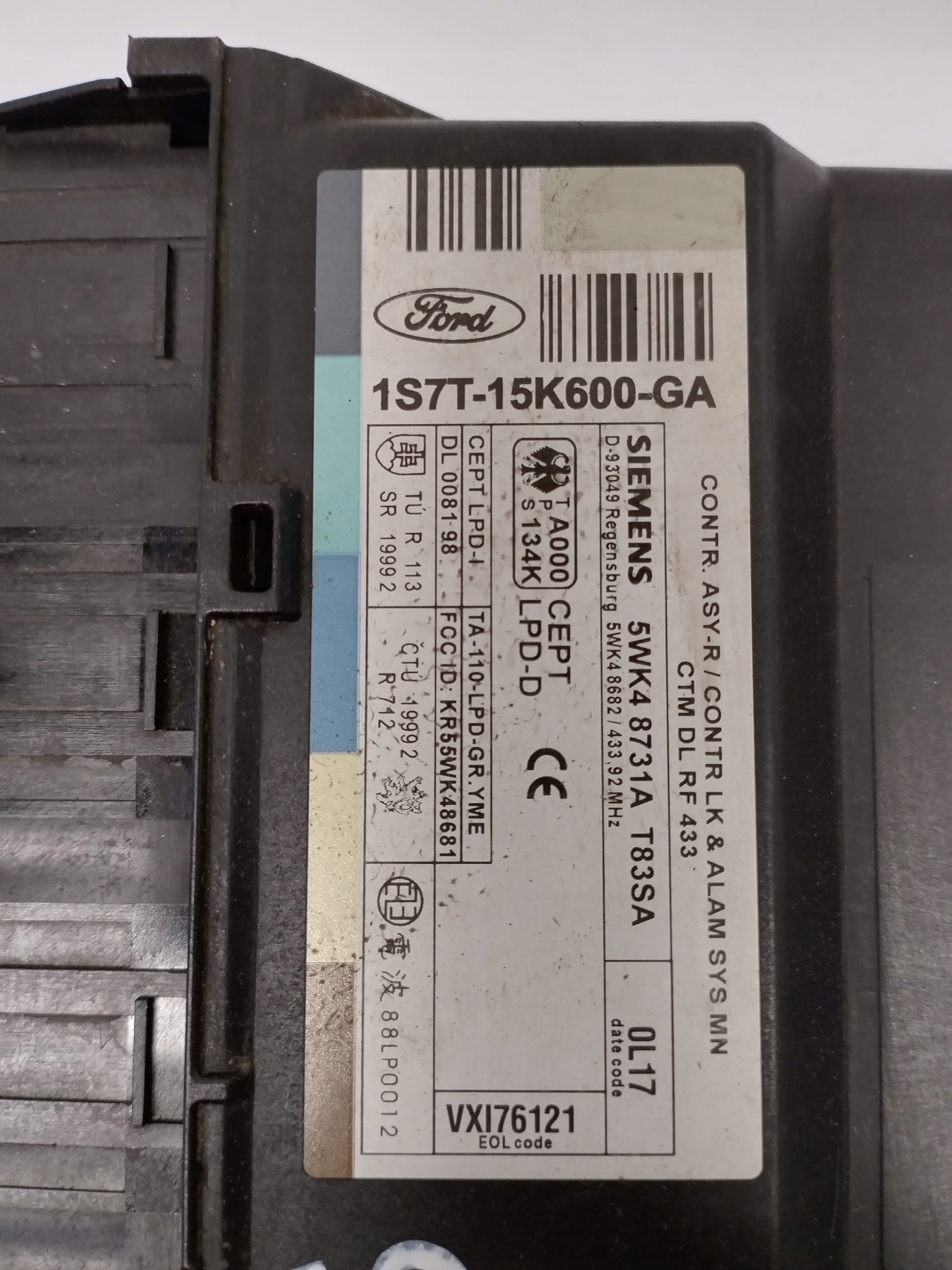 module control unit komfortu Ford Mondeo Mk3 1S7T15K600GA