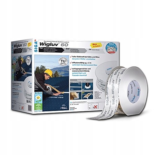 Taśma bitumiczna Siga Wigluv 60mm x40 metrów! a nie 25 metrów ! BIAŁA ! Typ akcesoriów taśma
