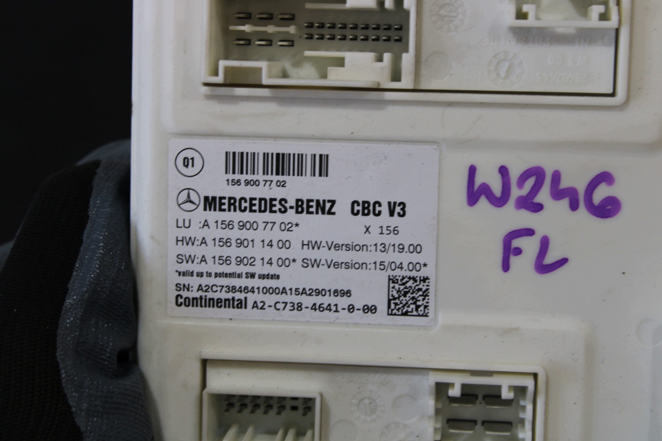 module control unit SAM A1569007702 MERCEDES B-class W246 LIFT 1.5 CDI