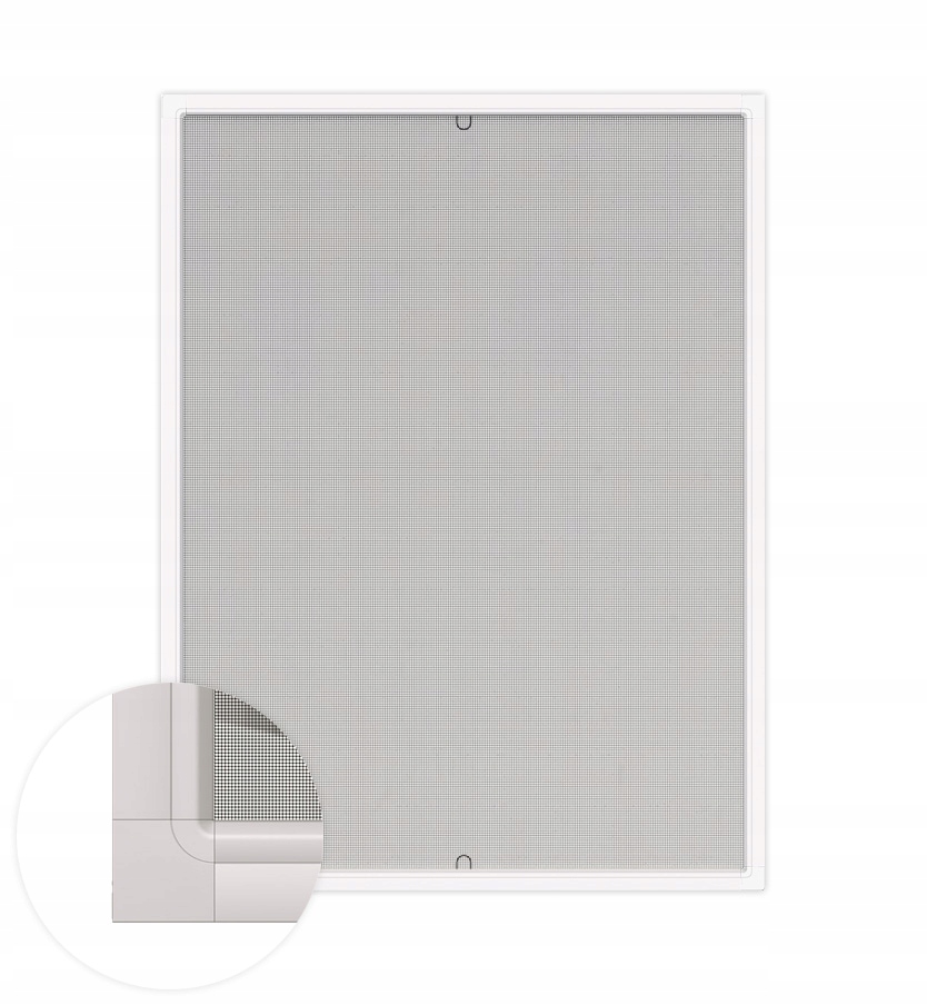 Moskitiera ramkowa okienna 90 x 150cm, BIAŁA