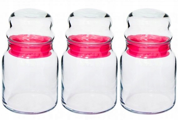 

Pojemniki Na Żywnosć Szklane Szczelne 3 Szt 290 ML