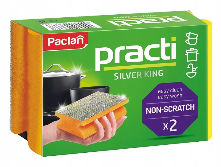 

Paclan Practi Gąbki do Naczyń Silver King 2 szt.
