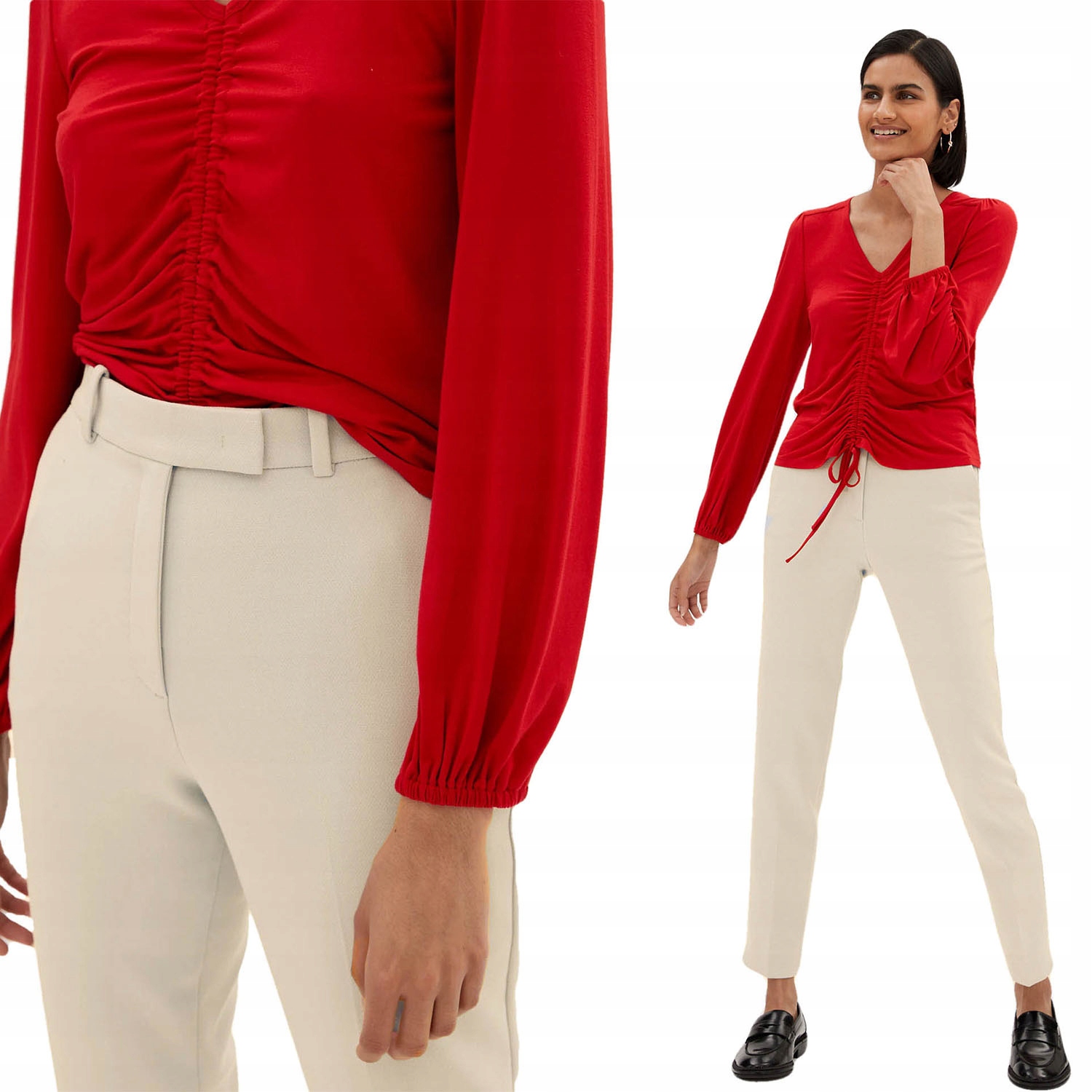 

M&s Damskie Spodnie Chinosy Jasny Beż Xshrt 38
