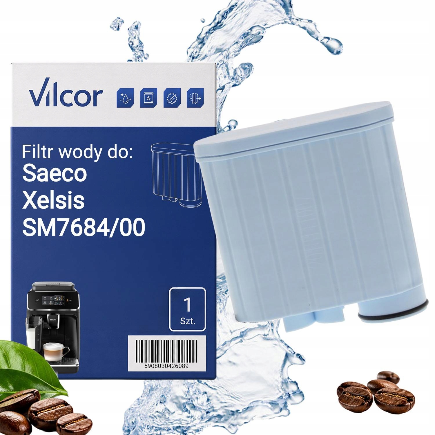 Filtr Do Ekspresu Saeco Xelsis SM7684/00 Ciśnieniowy, Wydajny, Wody, Serwis