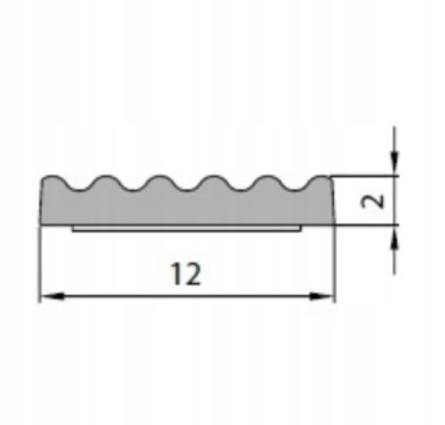 Uszczelka samoprzylepna EPDM typ E 12x2 mm brązowa do drzwi i okien iMATX Kolor brązowy