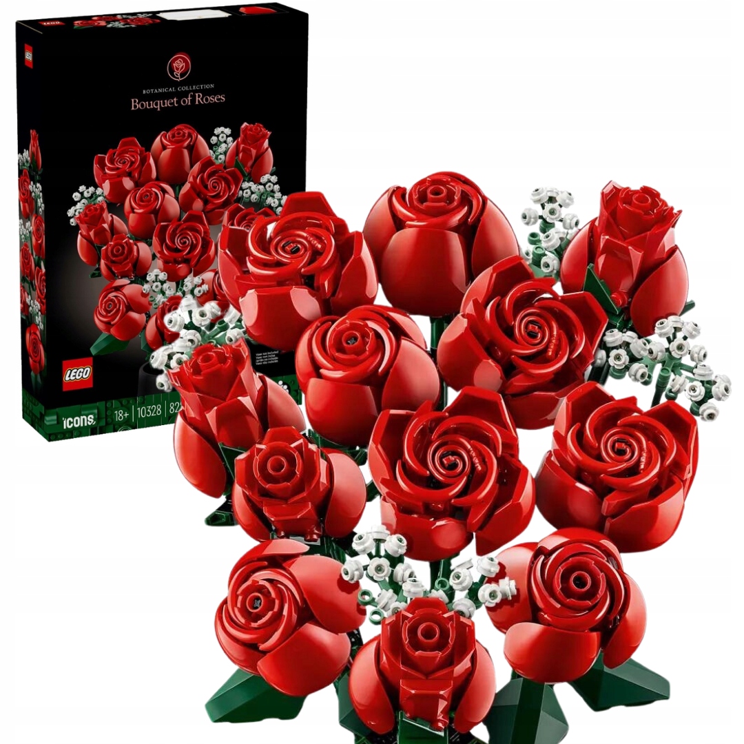 Lego Bukiet Róż Icons Botanicals Kwiaty Róże 10328 Idealny