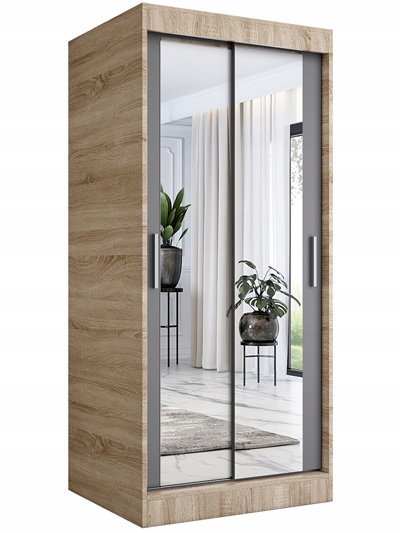 NOWOCZESNA SZAFA PRZESUWNA = DĄB SONOMA + ANTRACYT Rodzaj mebla szafa