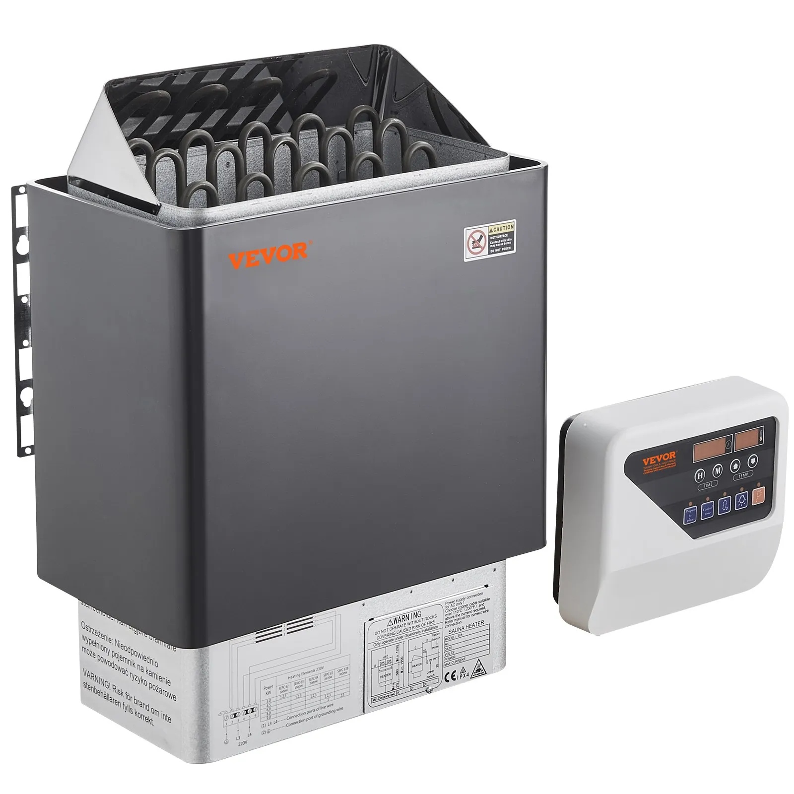 Kamna 8 kW 400 V, digitální ovladač do domu Spa