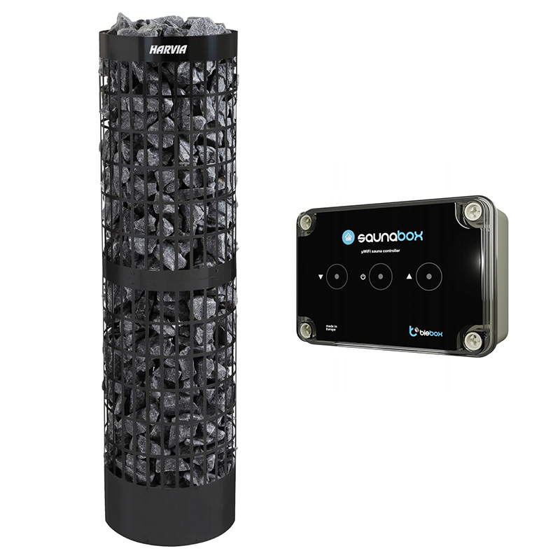 Sada pecí Harvia Cilindro Pro PC100E/135E Black steel Ovládač SaunaBox