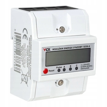 Licznik Zużycia Energii Prądu 3F Trójfazowy Reset