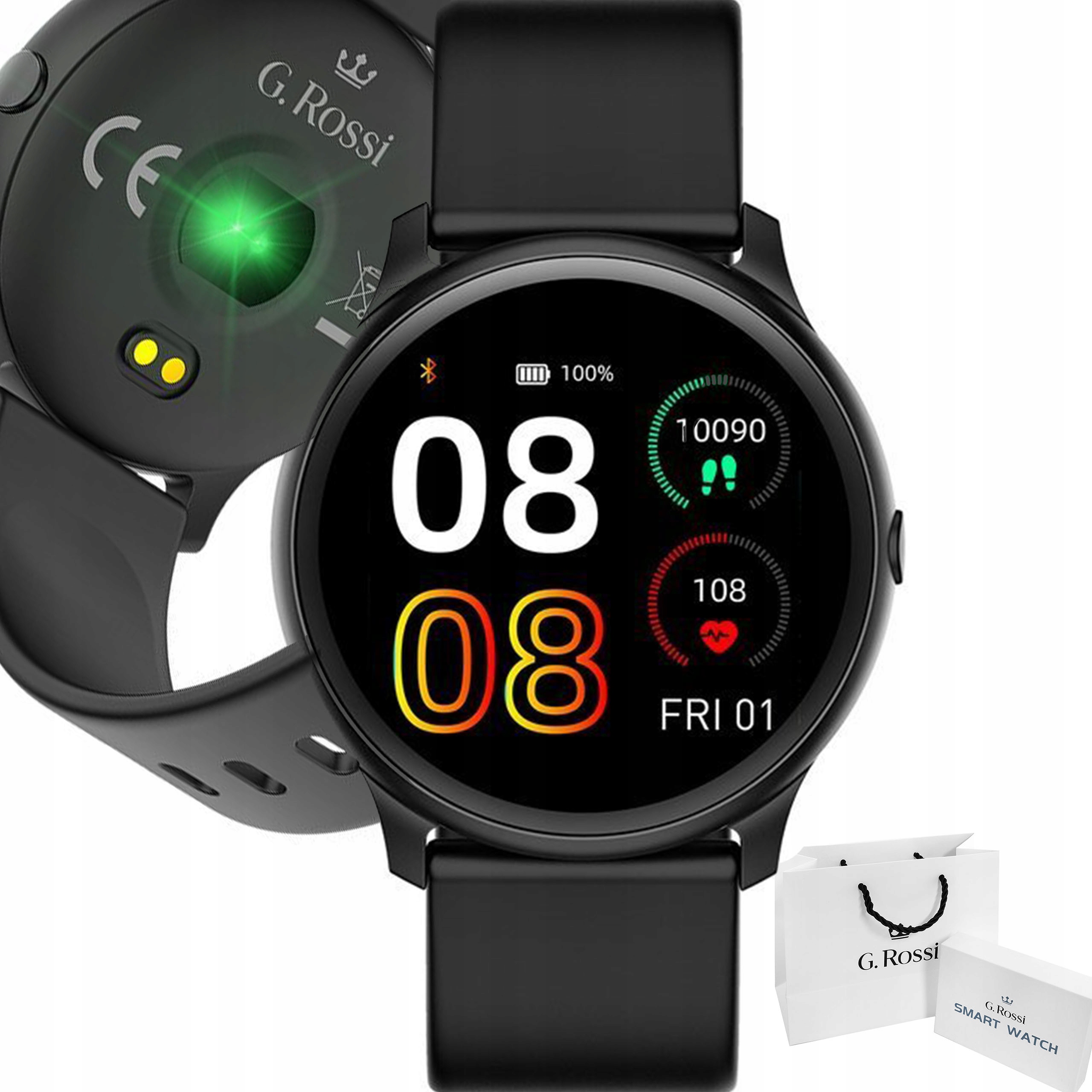 

Zegarek Męski Smartwatch G.rossi Tętno Sms+box