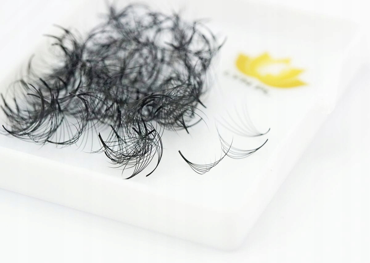 WACHLARZYKI RZĘSY KĘPKI 6D-0,07 SKRĘT D #467-14 Marka Lyn Cosmetics