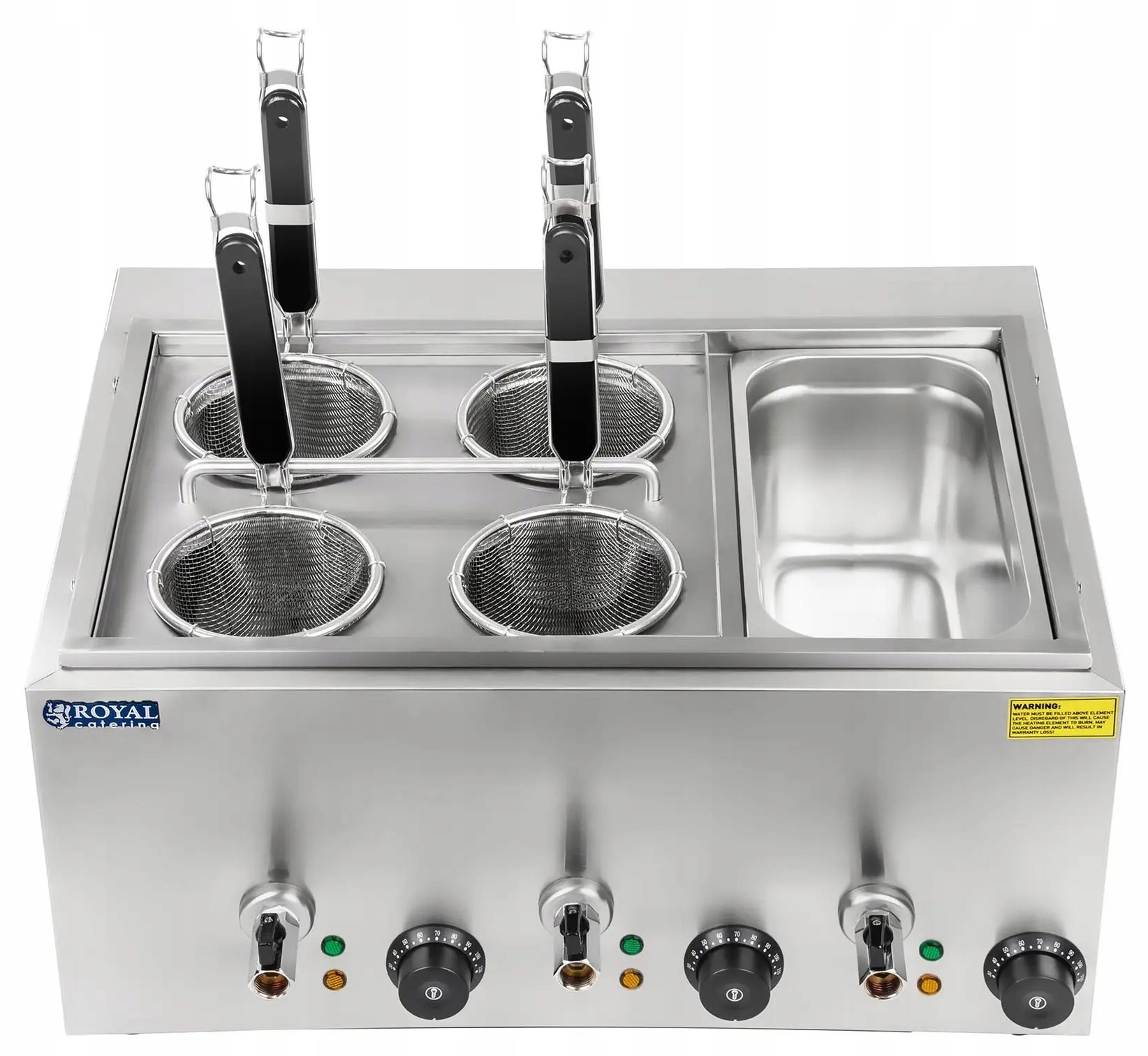 Warnik do makaronu 4 kosze GN 1/3 2000W Royal Catering RCNK-4-GN 10010234