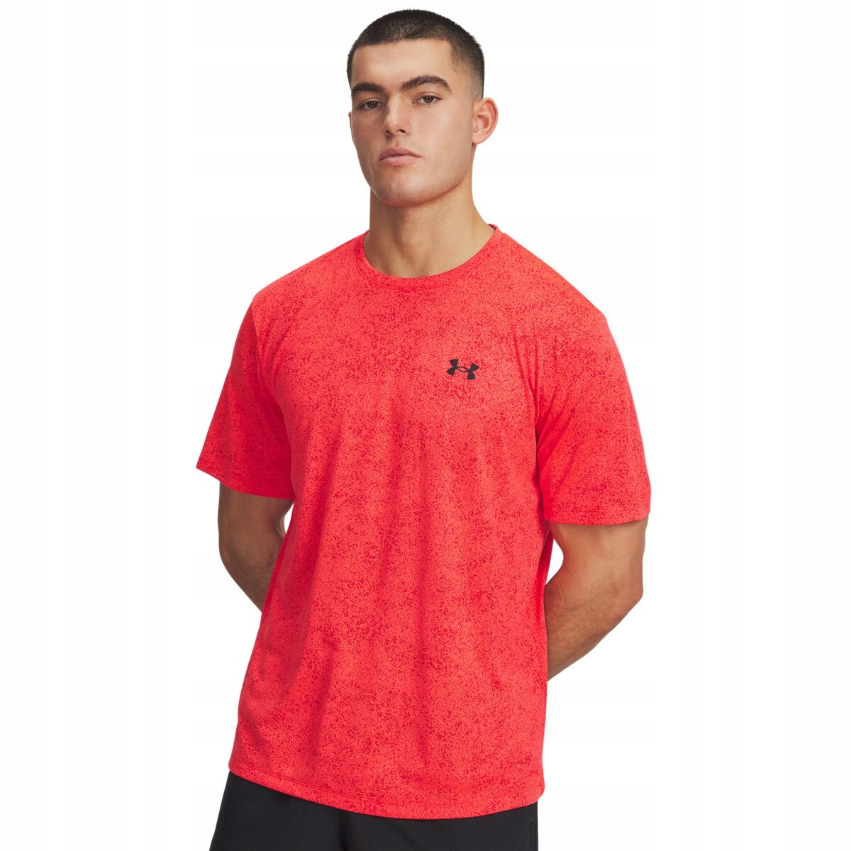 T-shirt treningowy męski koszulka Under Armour Tech Pixelate czerwony S