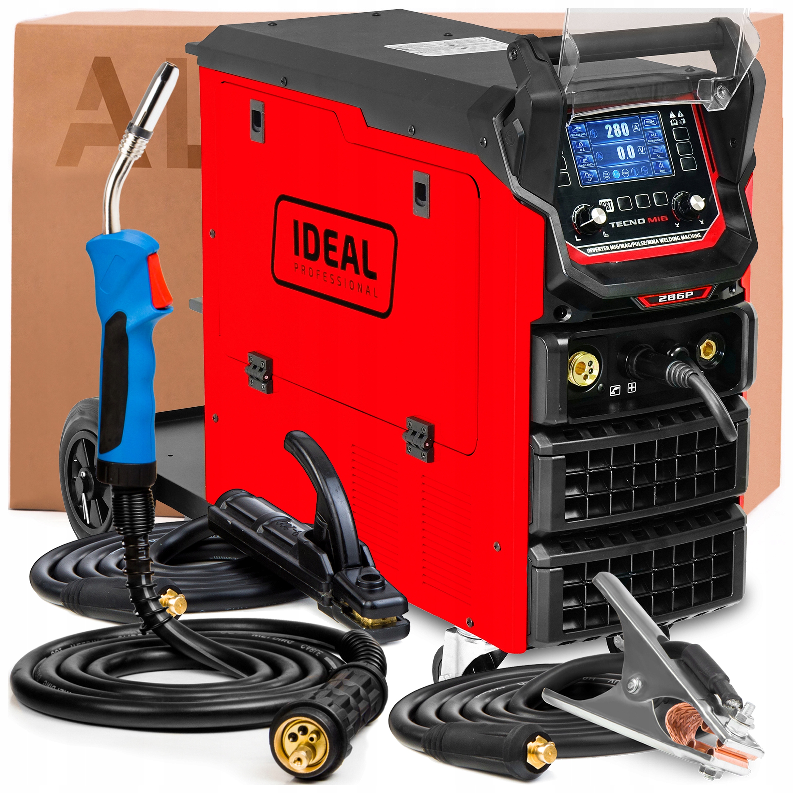 Svařovací Stroj Ideal Tecno Mig 286 Pulse Synergic LCD 400V 280A Mma Lutosvařování