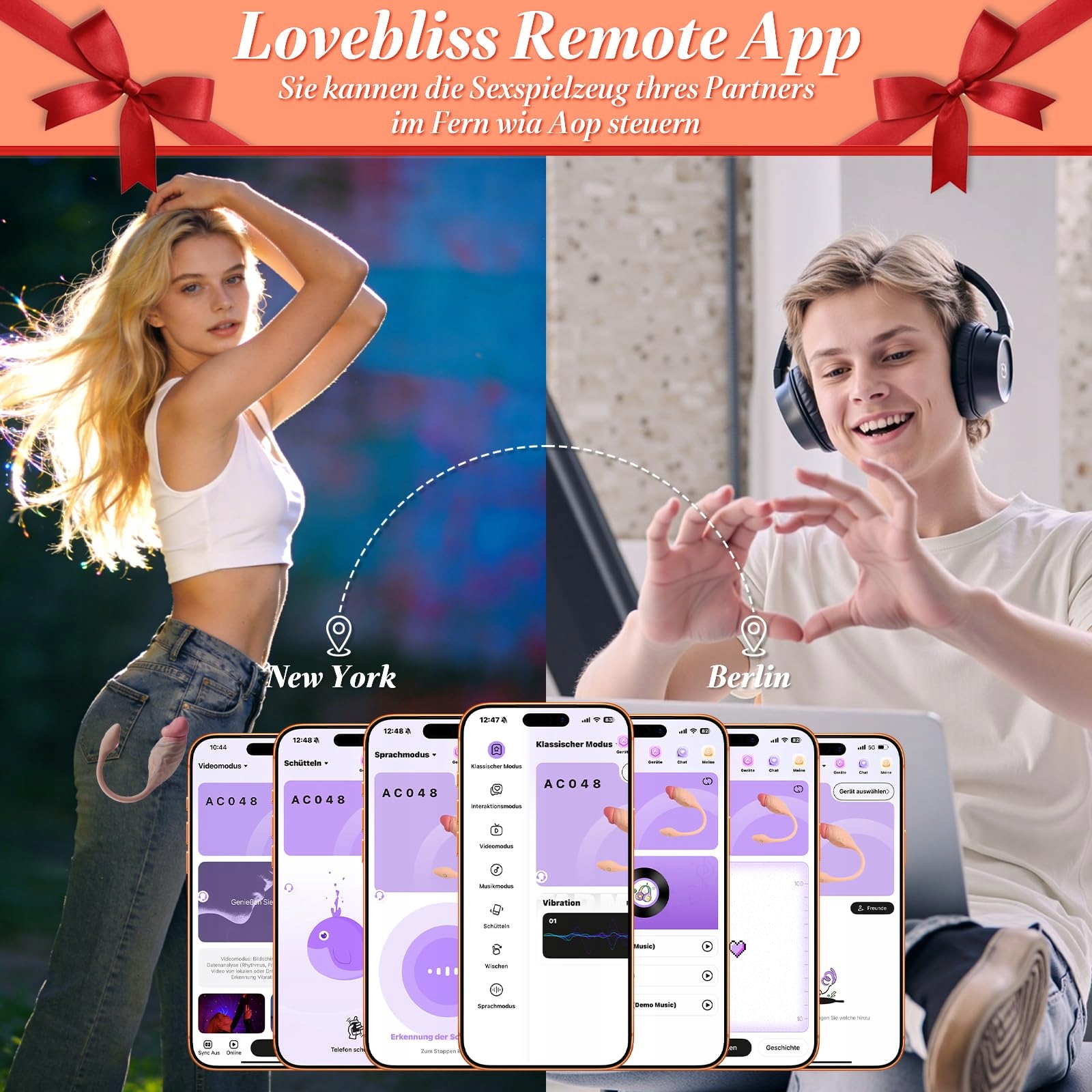 APP VIBRATOR Zestaw Wibratorów Dla Kobiet Z Aplikacją 9 Trybów Klitoris — miniatura 3