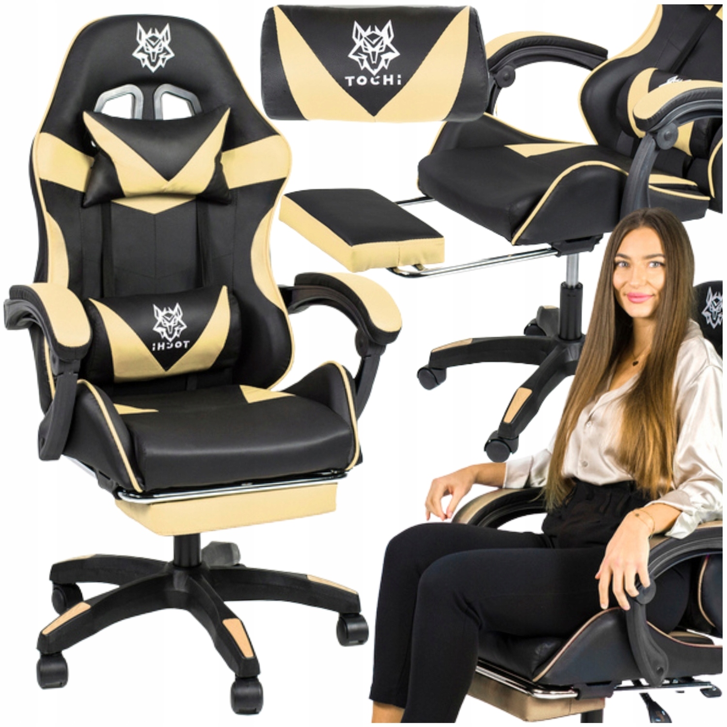 Dětská kancelářská herní židle s podnožkou a masáží k psacímu stolu dárek