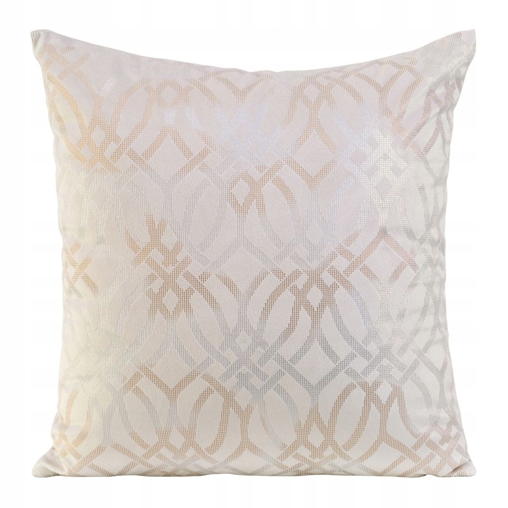 

Kremowa poszewka welwet Styl Boho nadruk 40x40