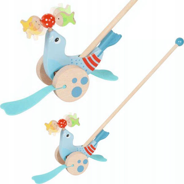 

Zabawka do pchania Foka z obrotowymi rybkami Goki