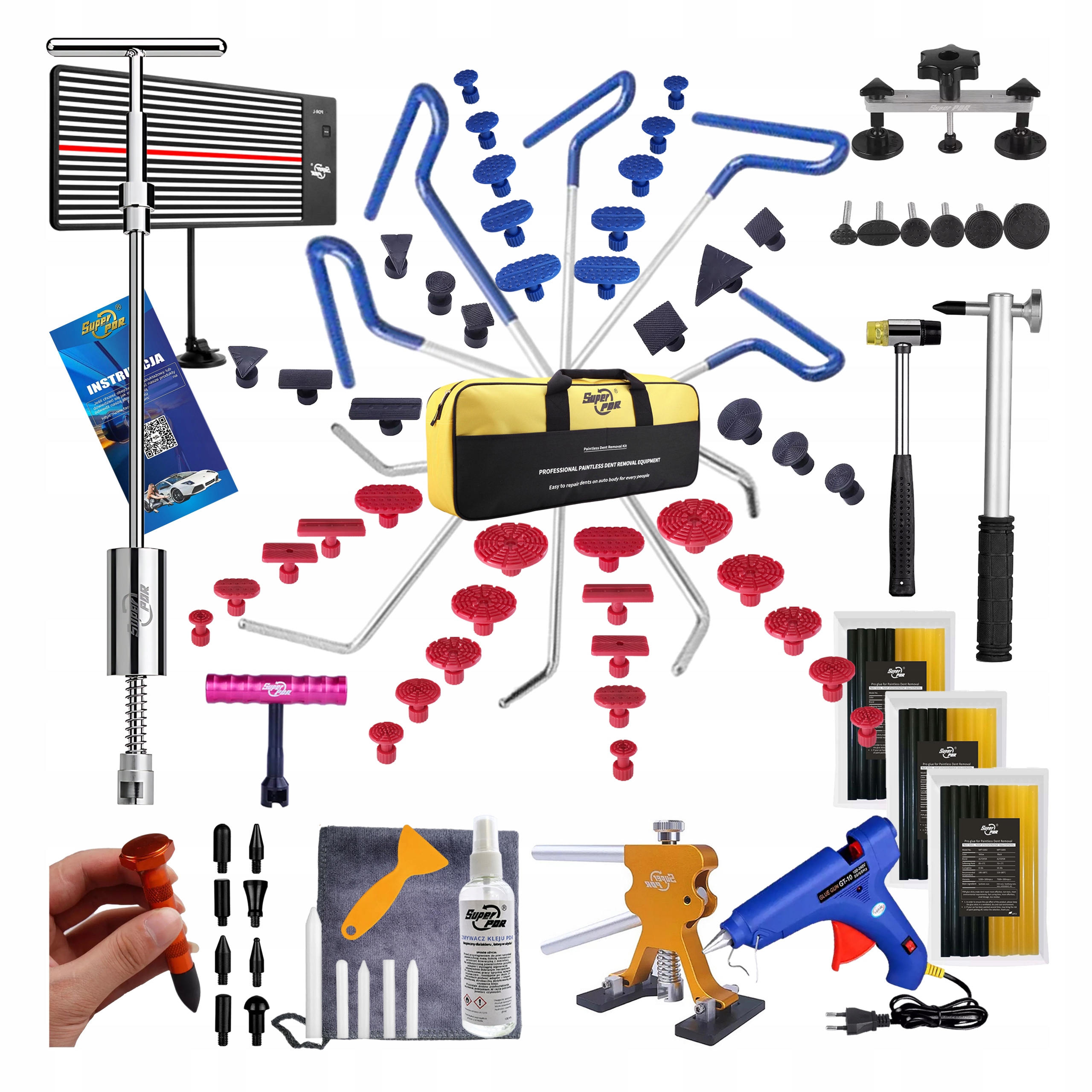 Sada Pdr pro odstraňování promáčklin při vytahování promáčklin Puller nástroje dráty