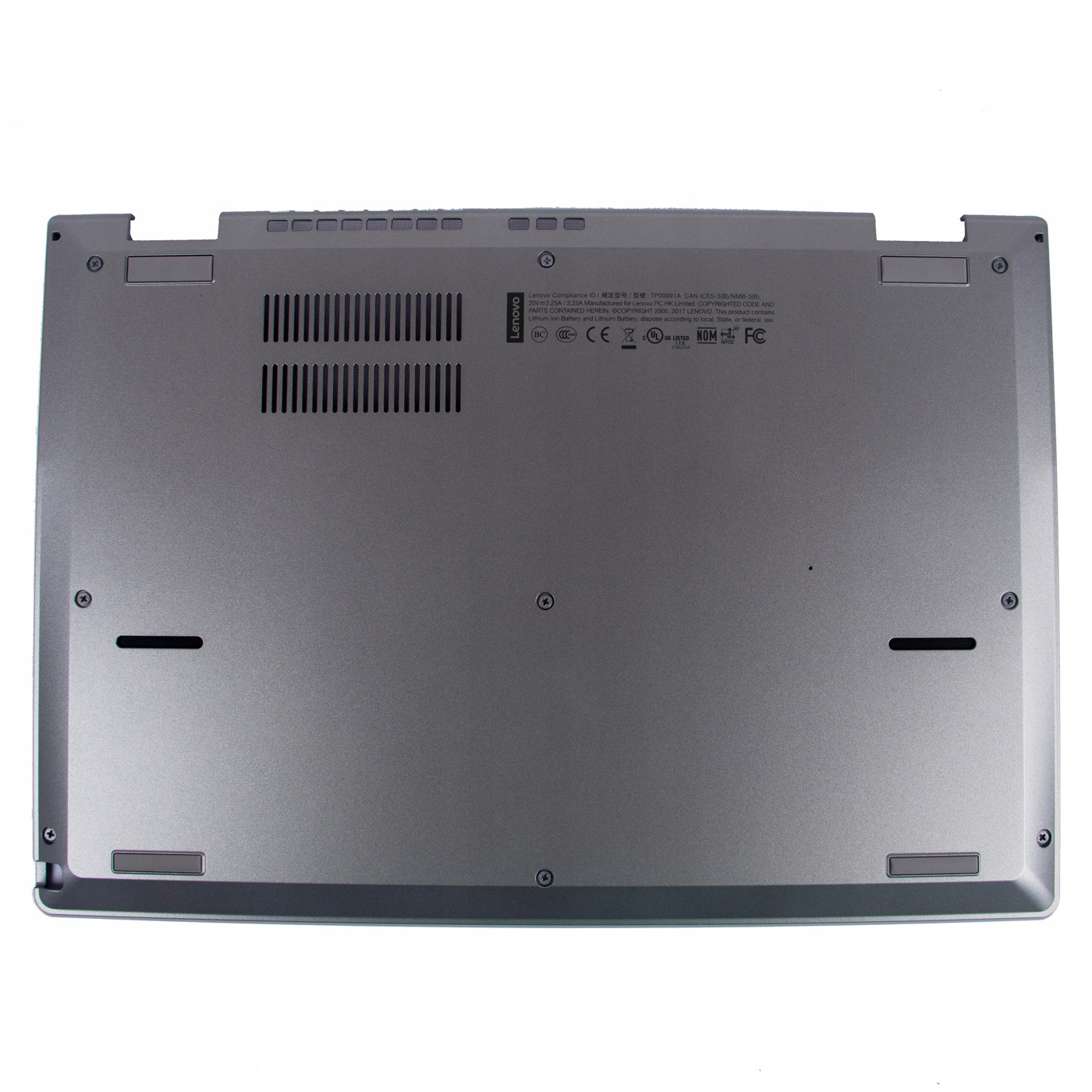 Spodní kryt Lenovo pro ThinkPad Yoga L380 L390 20M7 20M8 stříbrný, originální