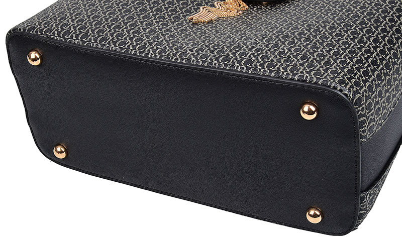 GALLANTRY TOREBKA damska elegancki kuferek pasek monogram Wielkość mała (nie mieszcząca A4)