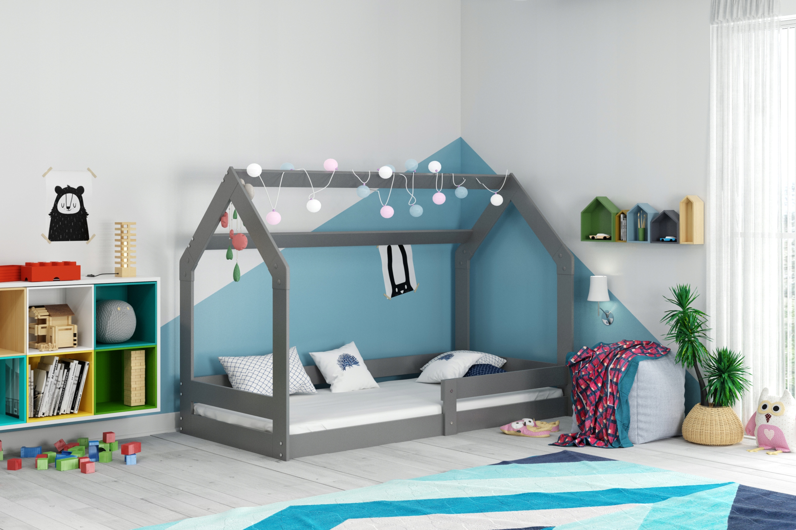 Łóżko dziecięce Domek1 stelaż od INTERBEDS Marka INTERBEDS