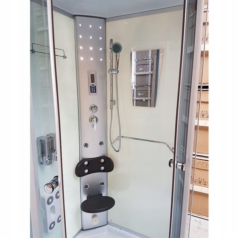 KABINA PRYSZNICOWA Z HYDROMASAŻEM WSH7118W 100x100 CM Głębokość 100 cm