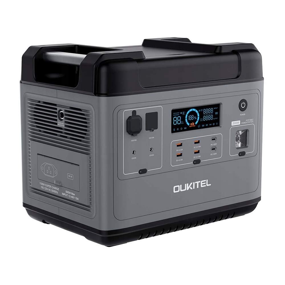 Generator OUKITEL P2001E 2000W 625000mAh 51.2V Model Generator OUKITEL P2001E 51.2V 2000W