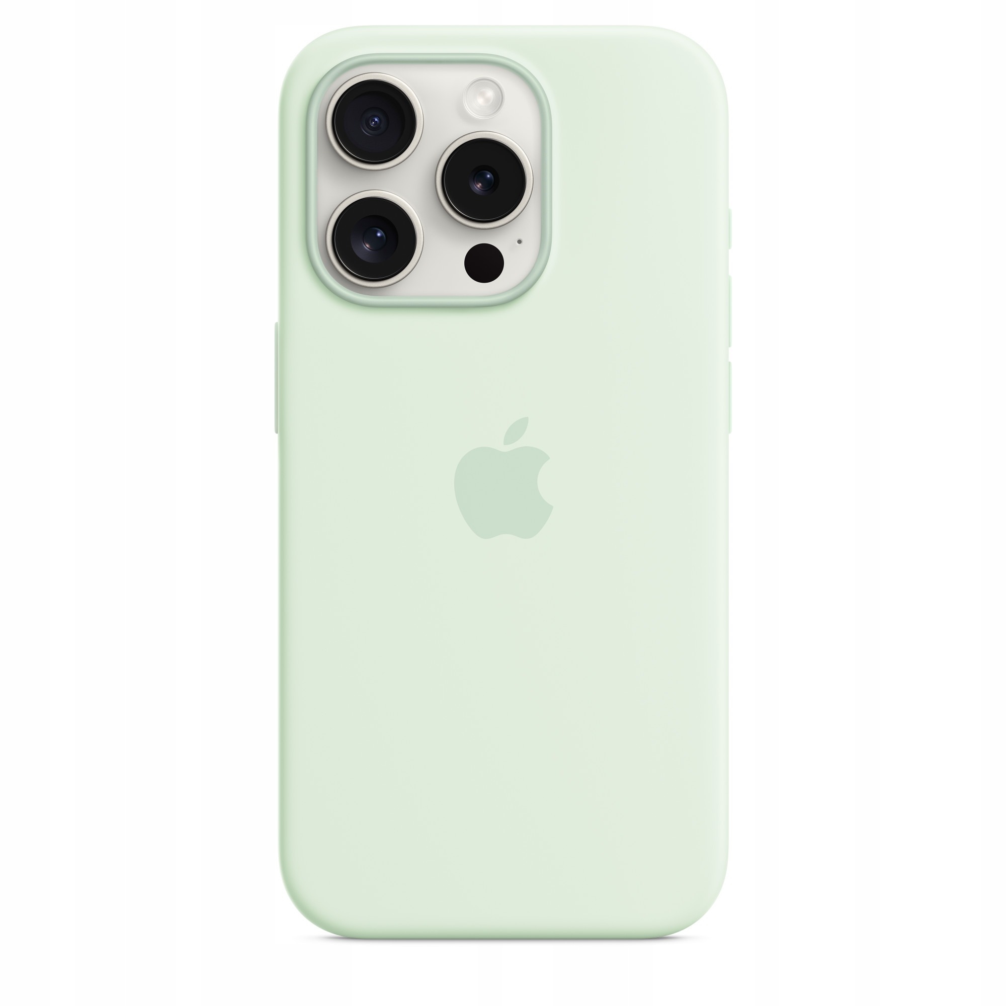 Silikonové pouzdro pro iPhone 15 Pro Jemná máta Kryt Case Soft Mint