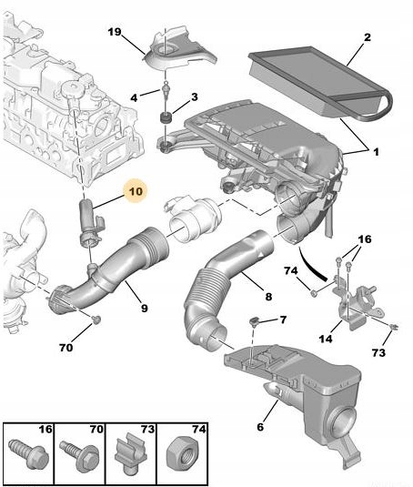 ODMA PRZEWÓD POWIETRZA Producent części Peugeot OE