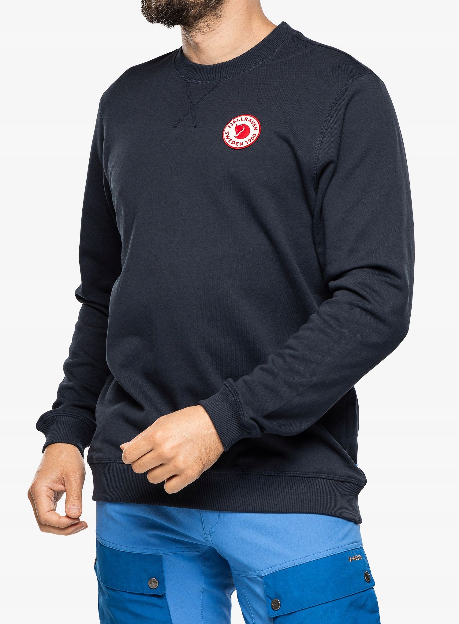Mikina Fjallraven 1960 Logo Badge Sweater M tmavě modrá, velikost XL