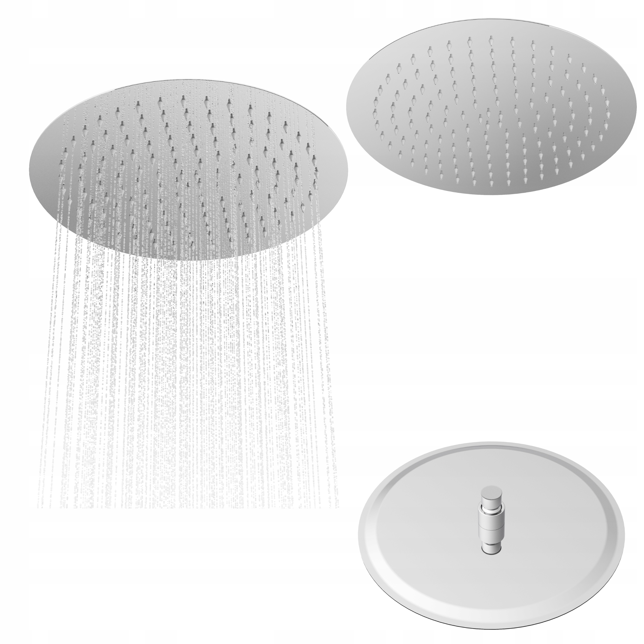 Chromová sprchová sprcha kulatá Slim pro kabiny 30 cm