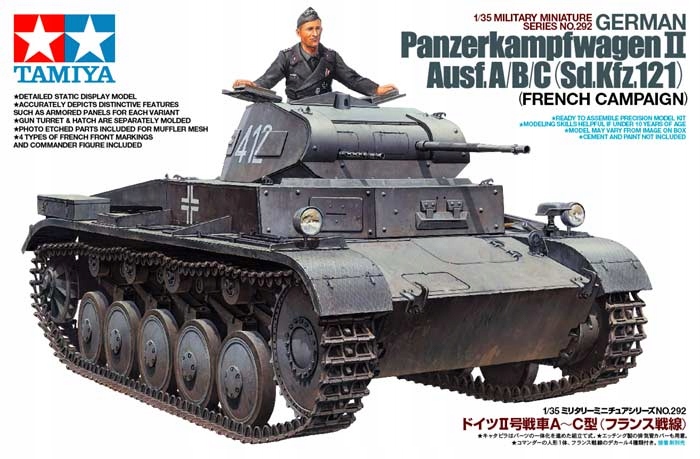 Panzerkampfwagen II Ausf.A/B/C (Sd.Kfz.121) 1:35 Tamiya 35292