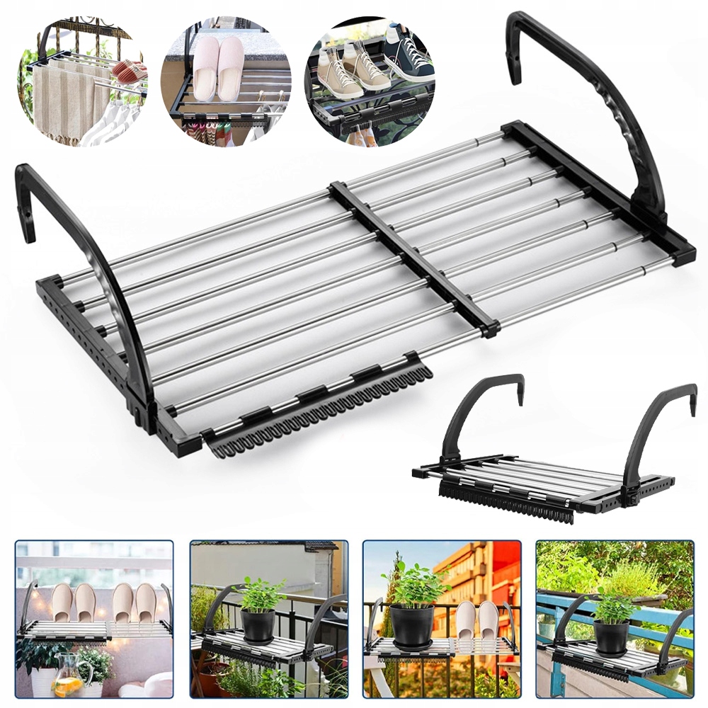 Levně Závěsný Sušák Na Radiátor, Vanu, Výklopný, Nerezová Ocel