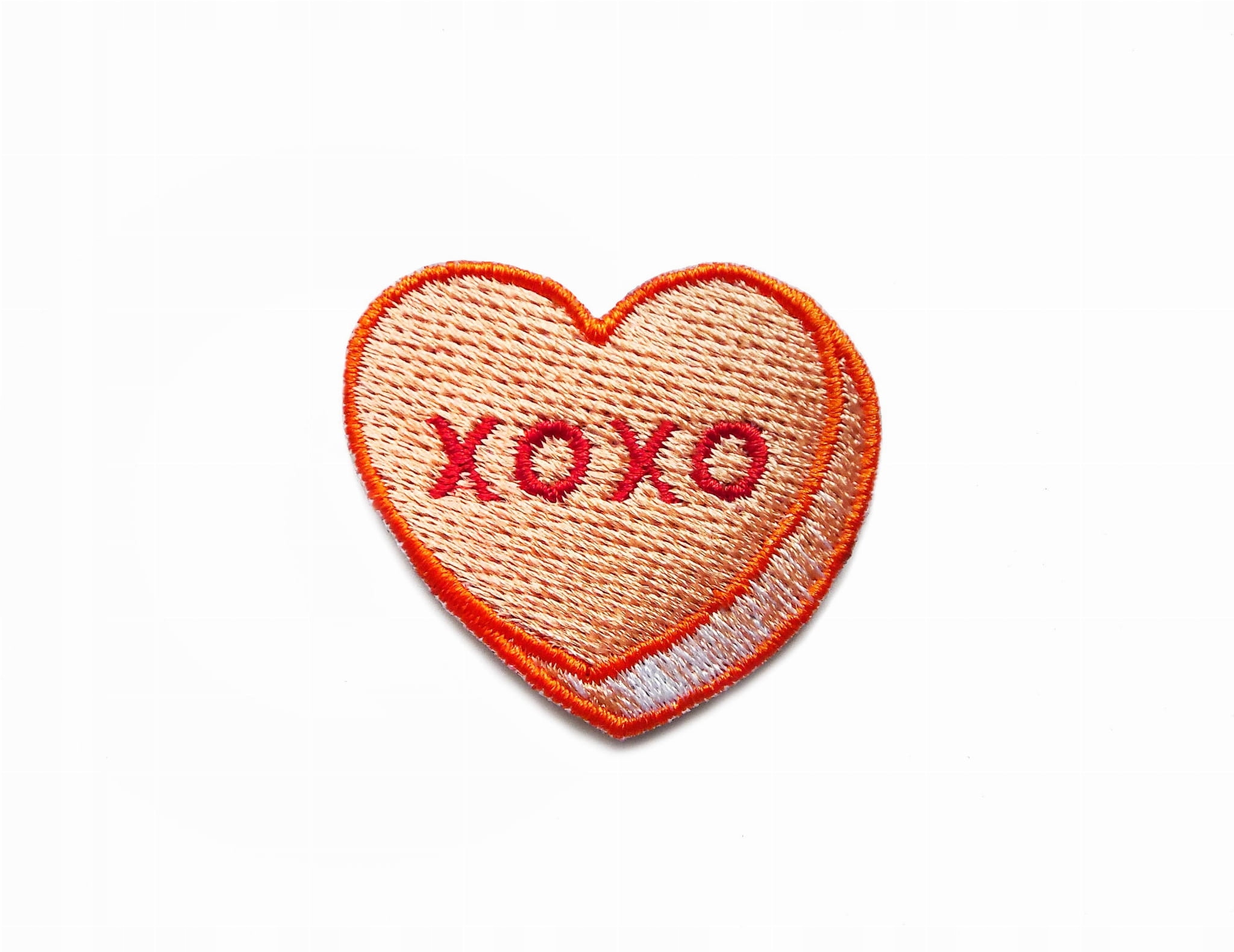 

Naszywka Xoxo Candy Heart -1szt pomarańczowa