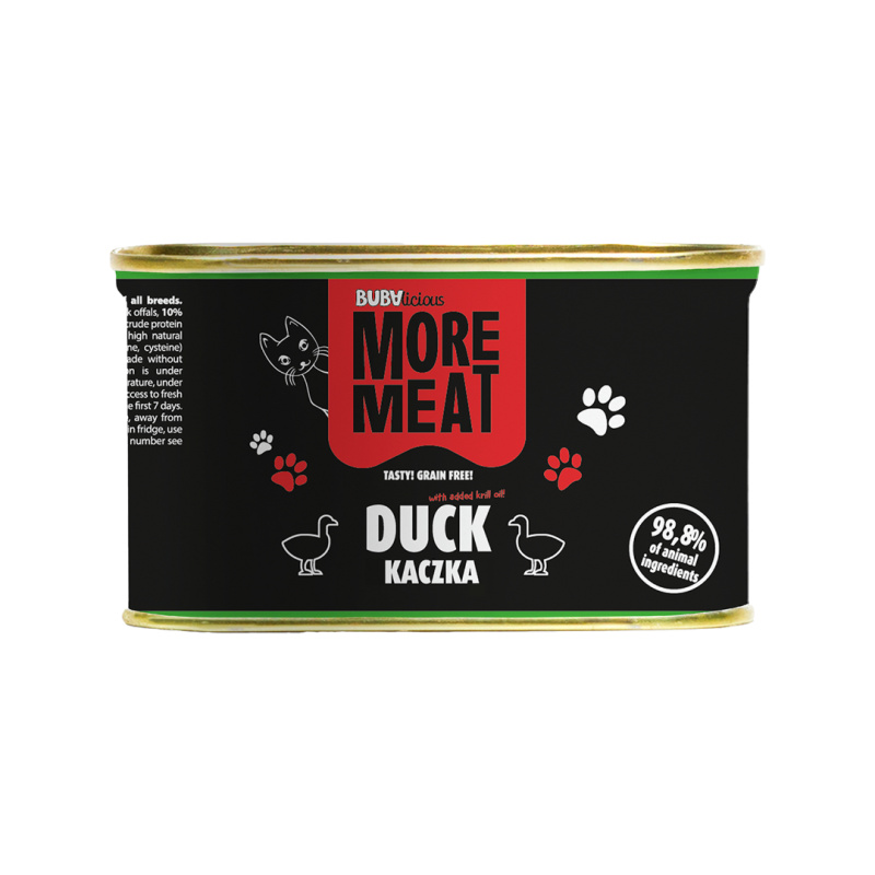 6x Buba More Meat Kočka Konzerva Kachna 185g mokré krmivo pro kočky