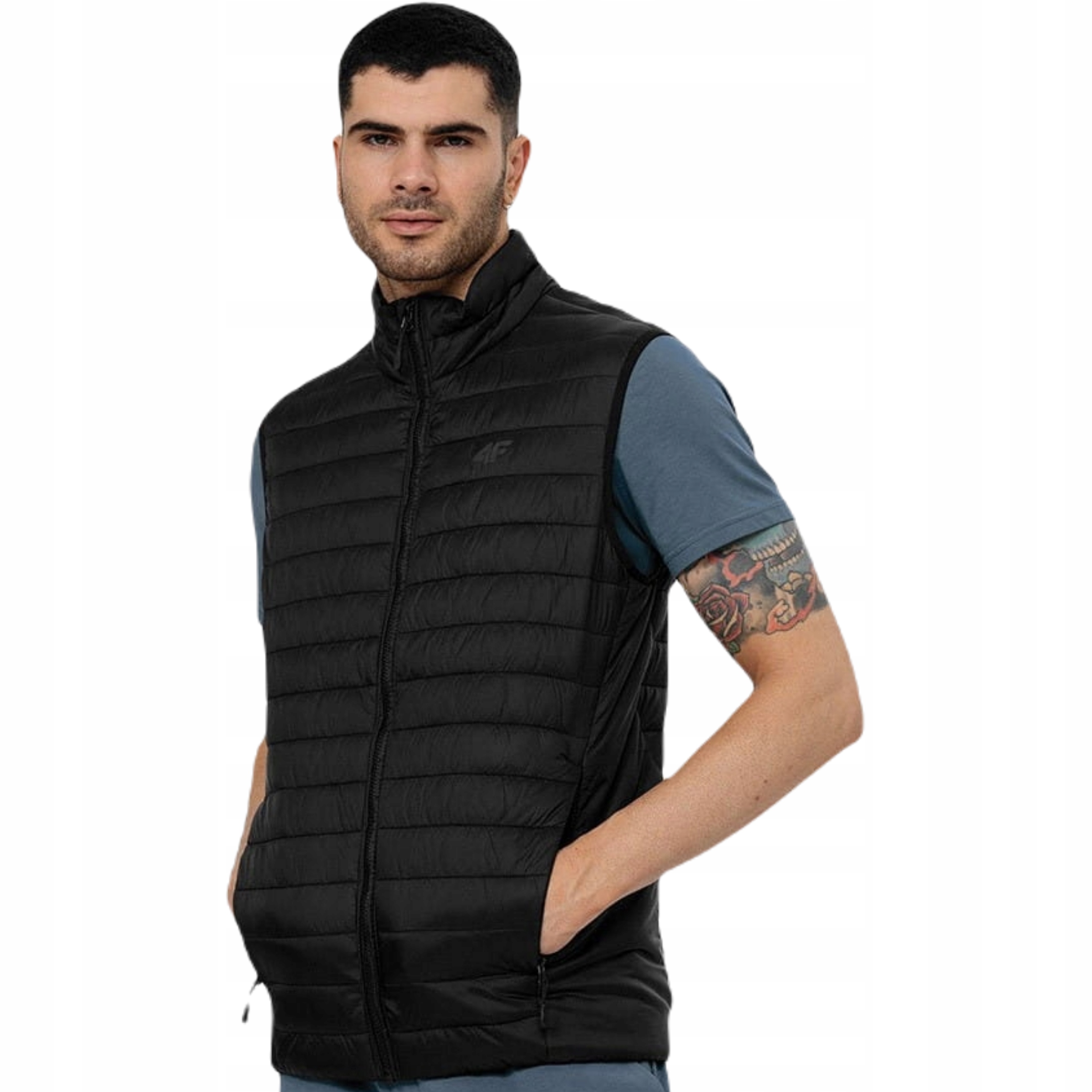 

Pikowany Bezrękawnik Męski 4F Kieszenie Na Suwak M