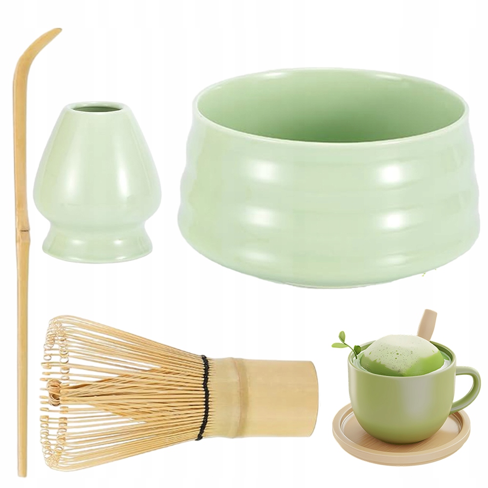 Levně Sada Na Obřad Matcha Bambusová 4 Díly Metla Lžička Miska