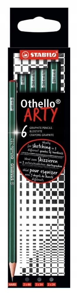 Zestaw ołówków Othello Arty Stabilo twarde 6 szt.