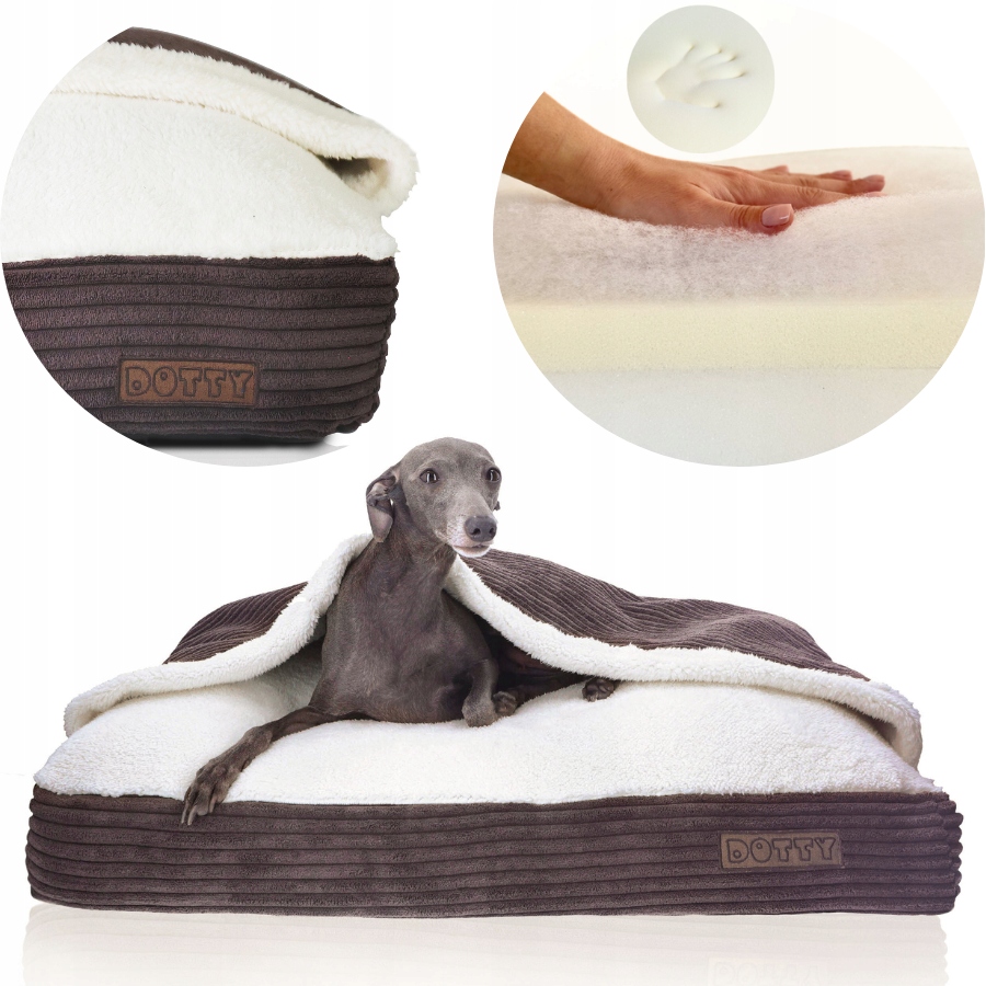 Levně Ortopedická norka pro psa chrta pelíšek s krytem potah 70x55