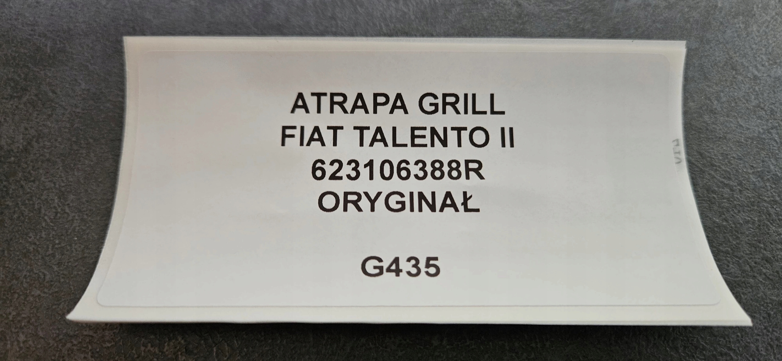 GRIGLIA FIAT TALENTO II 16- Originale 623106388R