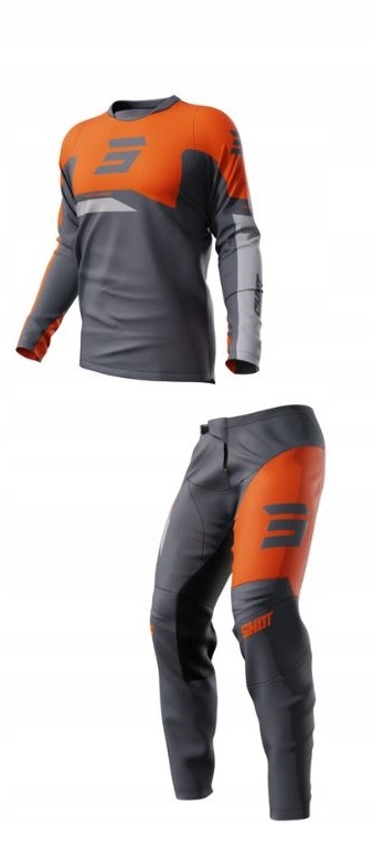 Komplet Shot Devo Star Orange Cross Štvorkolka Atv MX Oranžovo Šedá 34/XL