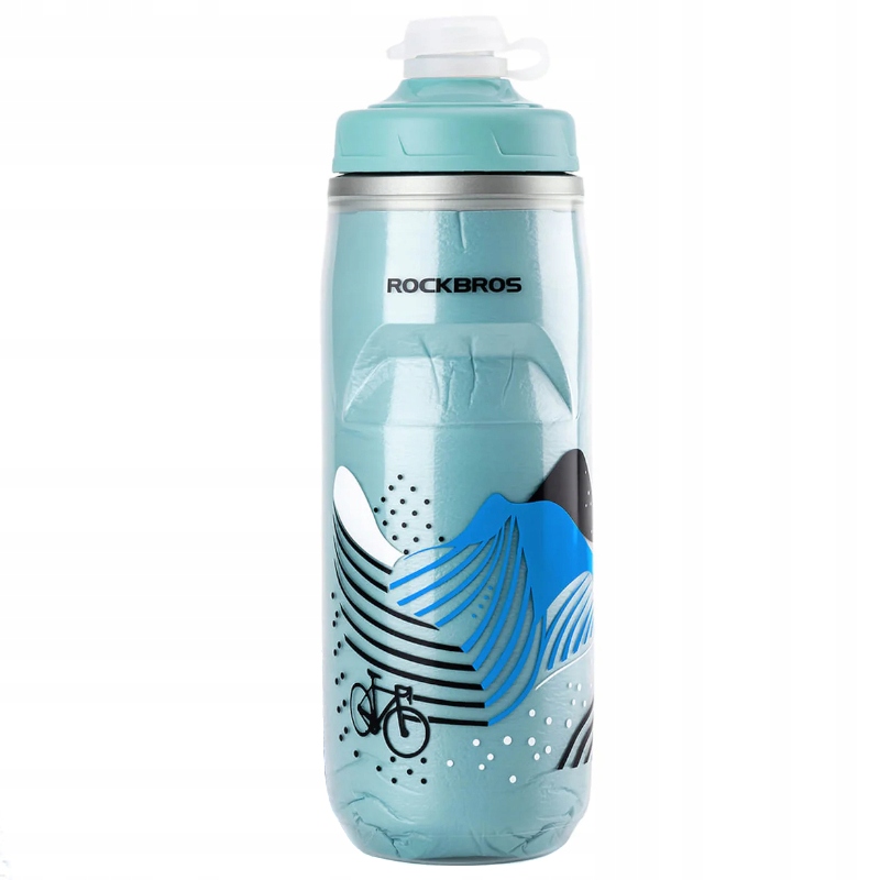 BIDON ROWEROWY IZOLOWANY TERMICZNY Z ZATYCZKĄ ROCKBROS 620ML BUTELKA