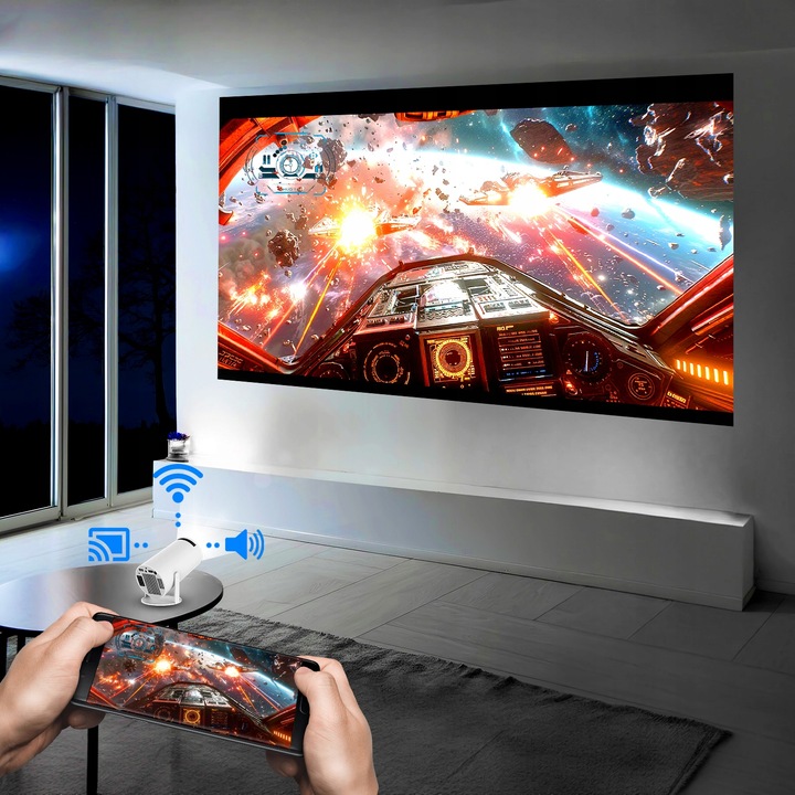 Projektor ANDROID rzutnik 4K WIFI PRZENOŚNY SMART FULL HD HY300 PRO LERTZ Kontrast (x:1) 1500