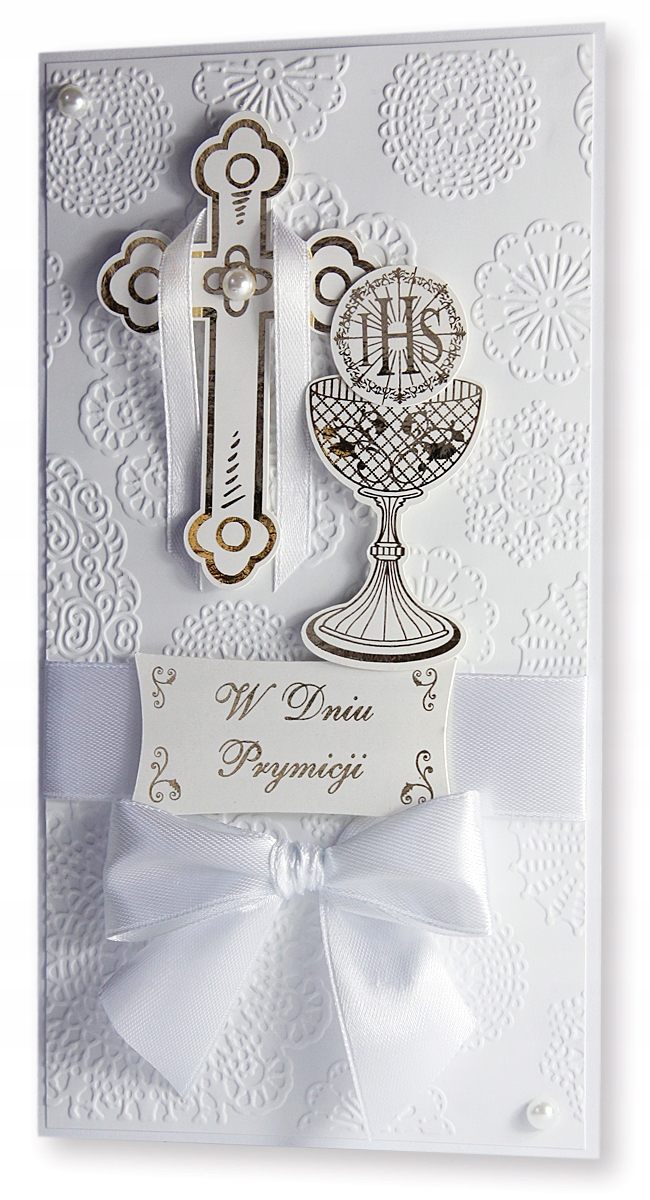 

Kartka na prymicje święcenia kapłańskie złoto 10